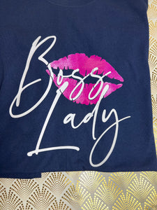 BOSS LADY (PINK LIPS) Tee